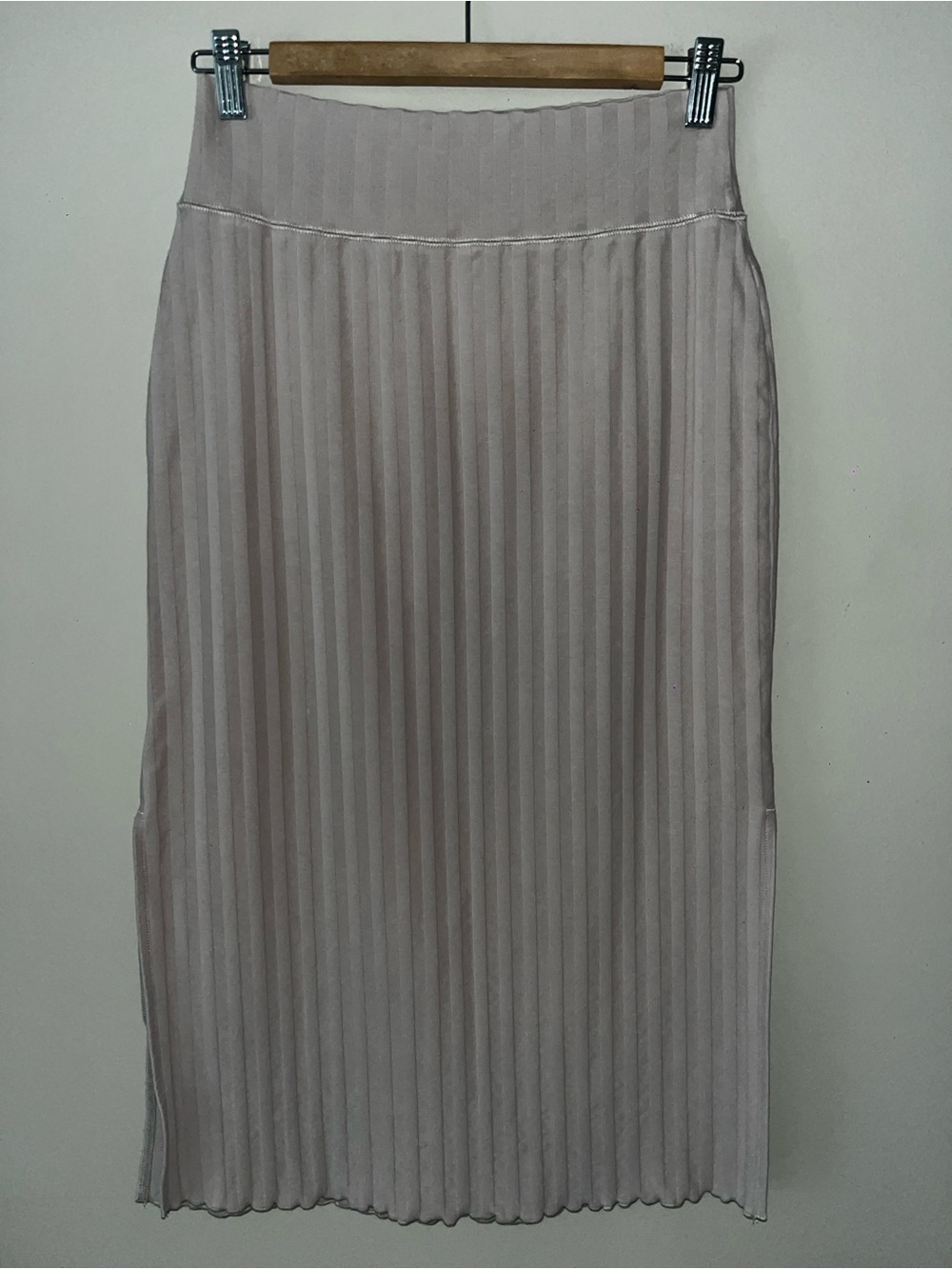 aerie Pleated Midi Skirt - Light Mauve